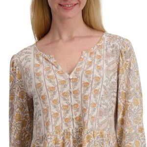 Long Sleeve Cotton Peplum Top